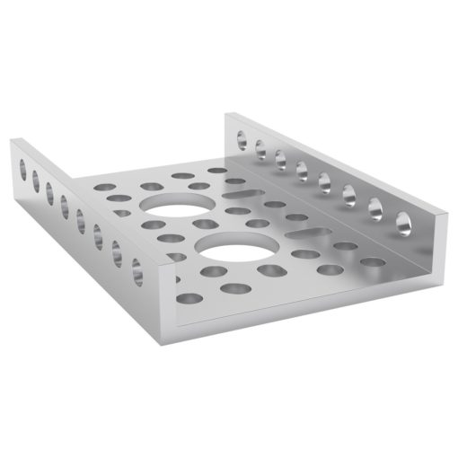 Canale U a basso profilo serie 1121 (2 fori- lunghezza 72mm)