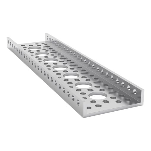 Canale U a basso profilo serie 1121 (7 fori- lunghezza 192mm)