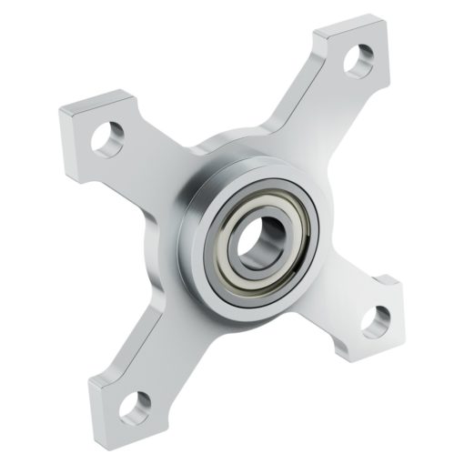 Staffa con cuscinetto passante serie 1603 (foro 6 mm)