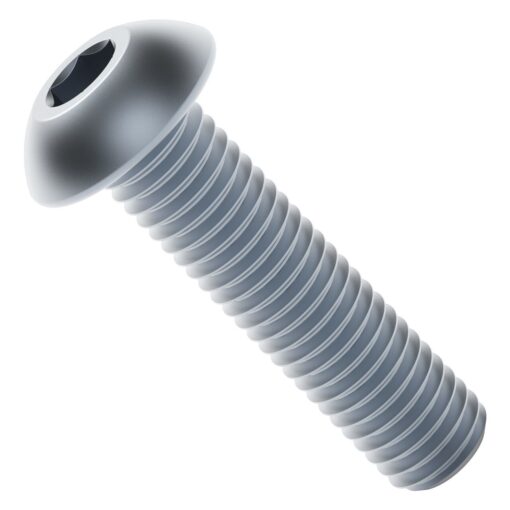 Vite a testa bombata in acciaio zincato serie 2802 (M4 x 0,7 mm, lunghezza 16 mm) - Confezione da 25 pezzi