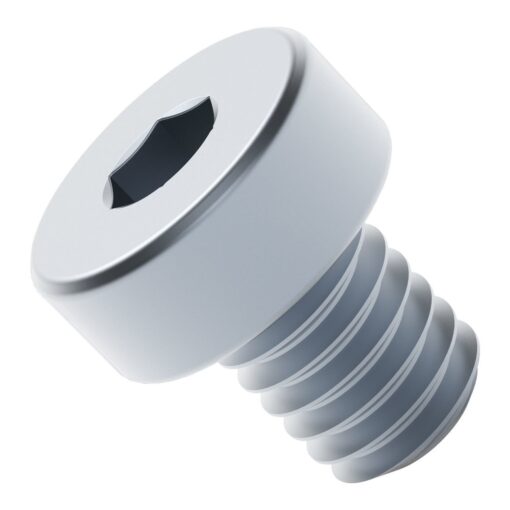 Vite a testa cilindrica con incasso a basso profilo in acciaio zincato serie 2804 (M4 x 0,7 mm, lunghezza 5 mm) - Confezione da 25 pezzi