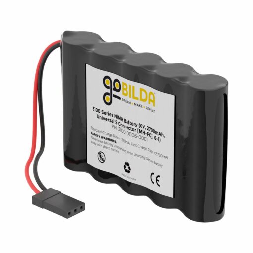 Batteria NiMH (6V 2700mAh 2-Pos TJC8 Power Connector [MH-FC] 6-1)