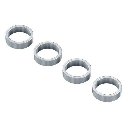 Distanziale in acciaio con ID da 12 mm (15 mm di diametro esterno, 4 mm di lunghezza) - Confezione da 4