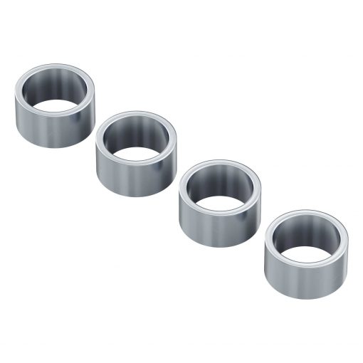 Distanziale in acciaio con diametro interno da 12 mm (15 mm di diametro esterno, 8 mm di lunghezza) - Confezione da 4