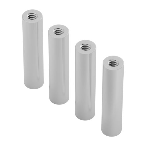 Distanziale rotondo in alluminio da 1,00" di lunghezza, diametro esterno da 1/4" (filettatura 6-32)