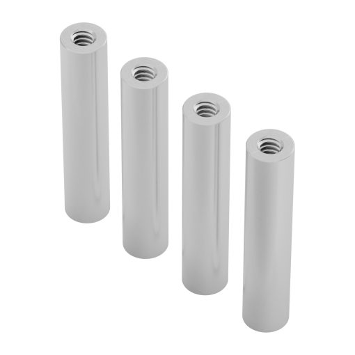 Distanziale rotondo in alluminio da 1,125" di lunghezza, diametro esterno da 1/4" (filettatura 6-32)