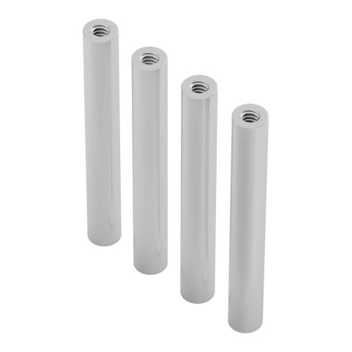 Distanziale rotondo in alluminio da 2,00 di lunghezza, diametro esterno da 1/4" (filettatura 6-32)