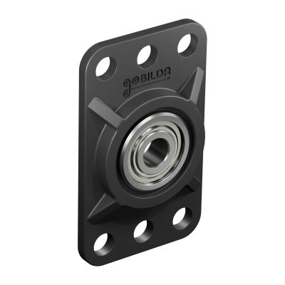 5mm Bore Flat Pillow Block (16mm x 32mm Mounting Pattern) - 2 Pack