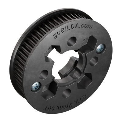 Puleggia per cinghia dentata GT2 con montaggio su mozzo, passo 2 mm (alesaggio 14 mm, 60 denti)